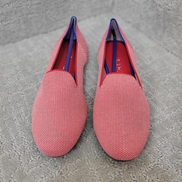 Rothy's The Loafers Women's Size 8 US Red Lollipop Textile Slip On Flat Shoes - Picture 4 of 12